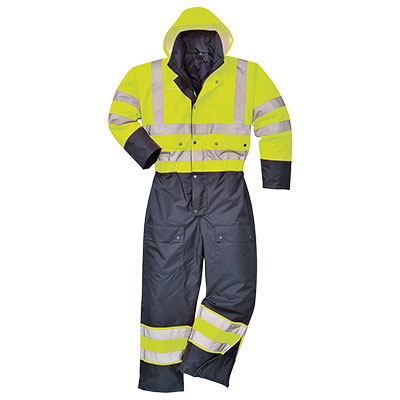 S485 Hi-Vis Lined Contrast Coverall - Coveralls - S485 - 1