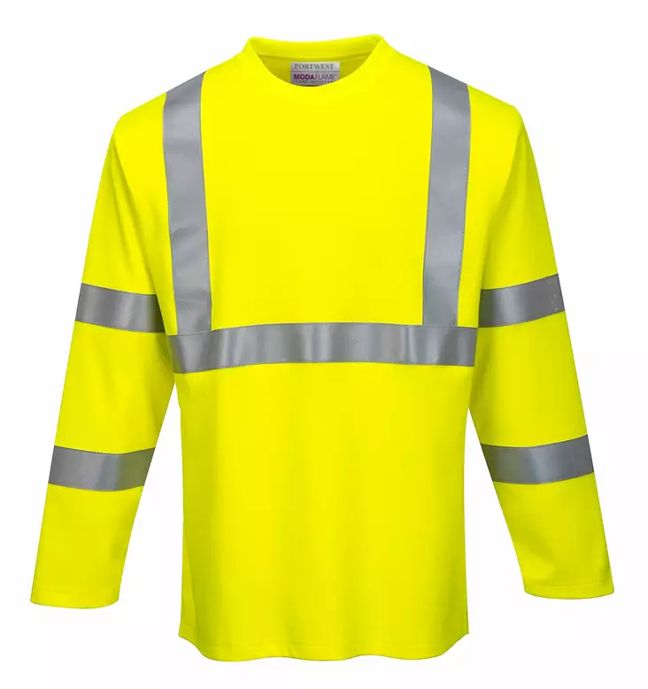 FR96 Hi-Vis Long Sleeve T-Shirt - Portwest flame resistant - FR96 - 1