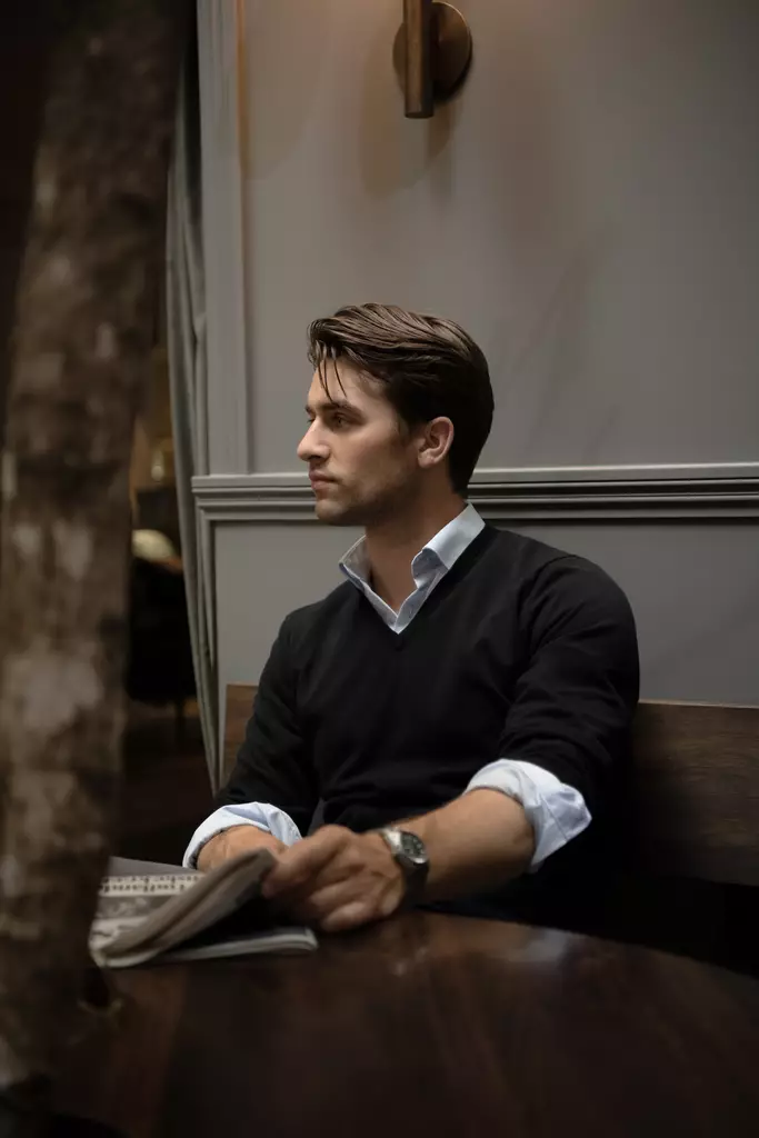 Brighton V, miesten V-aukkoinen neule - Nimbus Neuleet - BRVN-M - 1